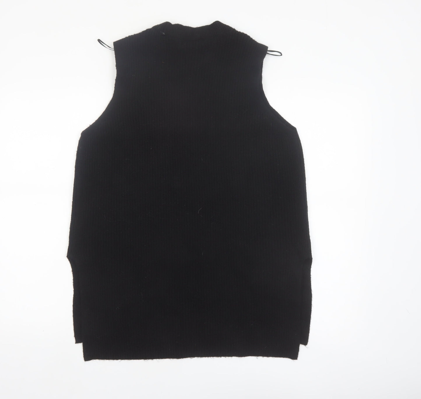 New Look Women Black Sleeveless Mock Neck Knit Vest M