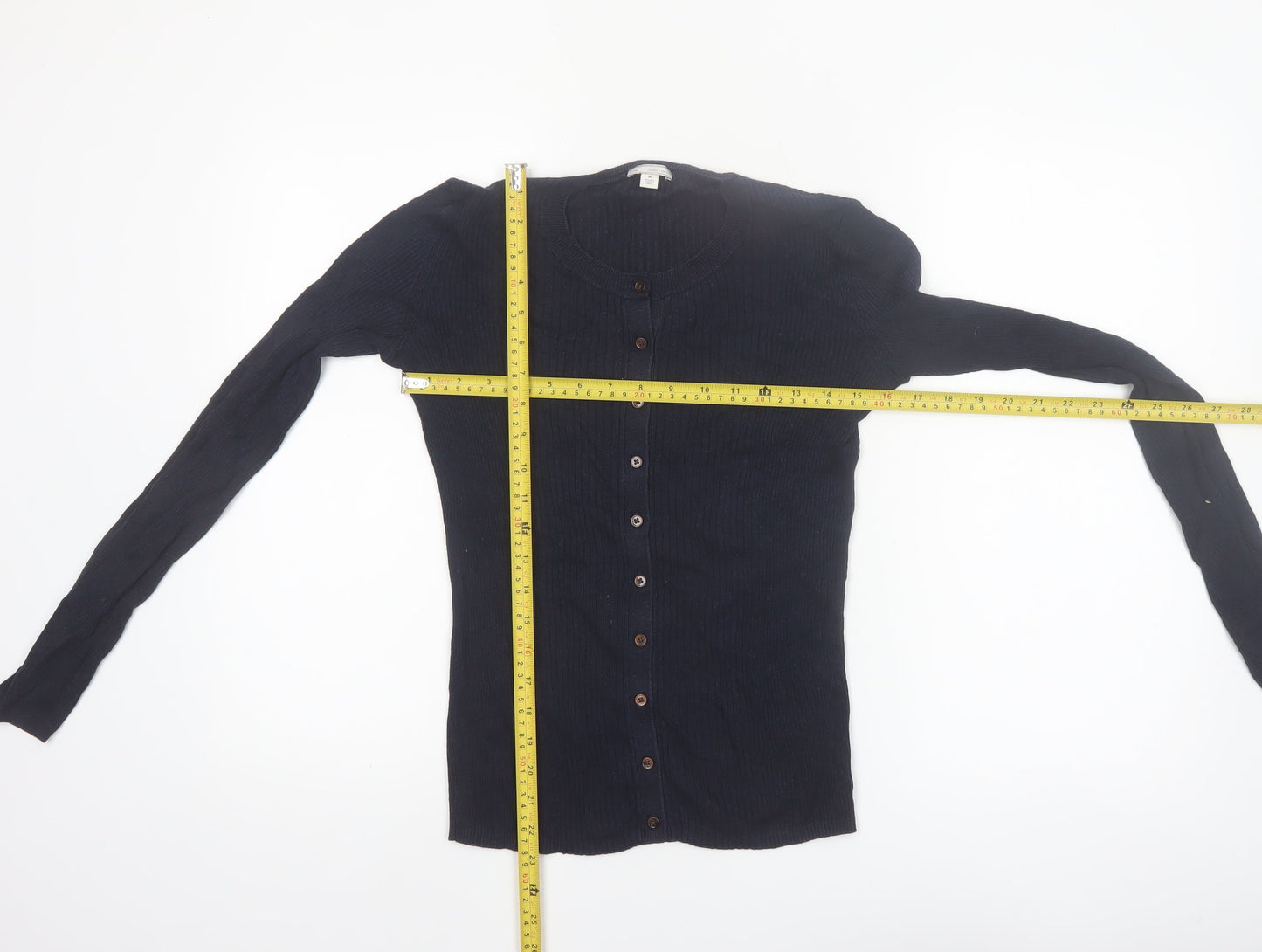 GAP Womens Navy Blue Medium Button-Up Cardigan Jumper