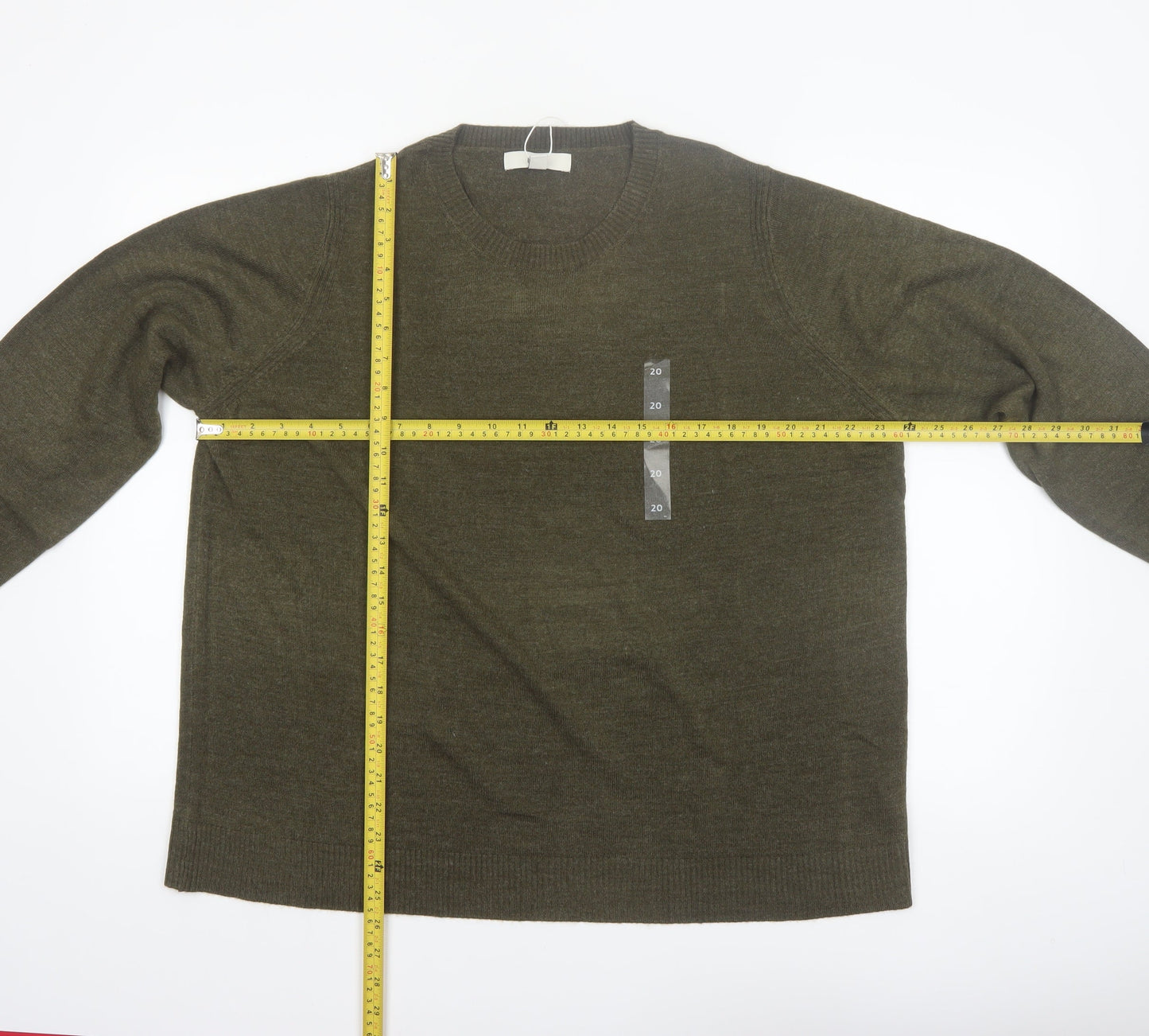 Marks and Spencer Women’s Green Wool Blend Crew Neck Jumper Size 20