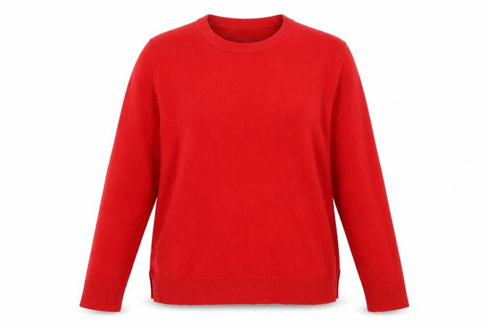 Marks & Spencer Women's Red Acrylic Crew Neck Jumper Size 16