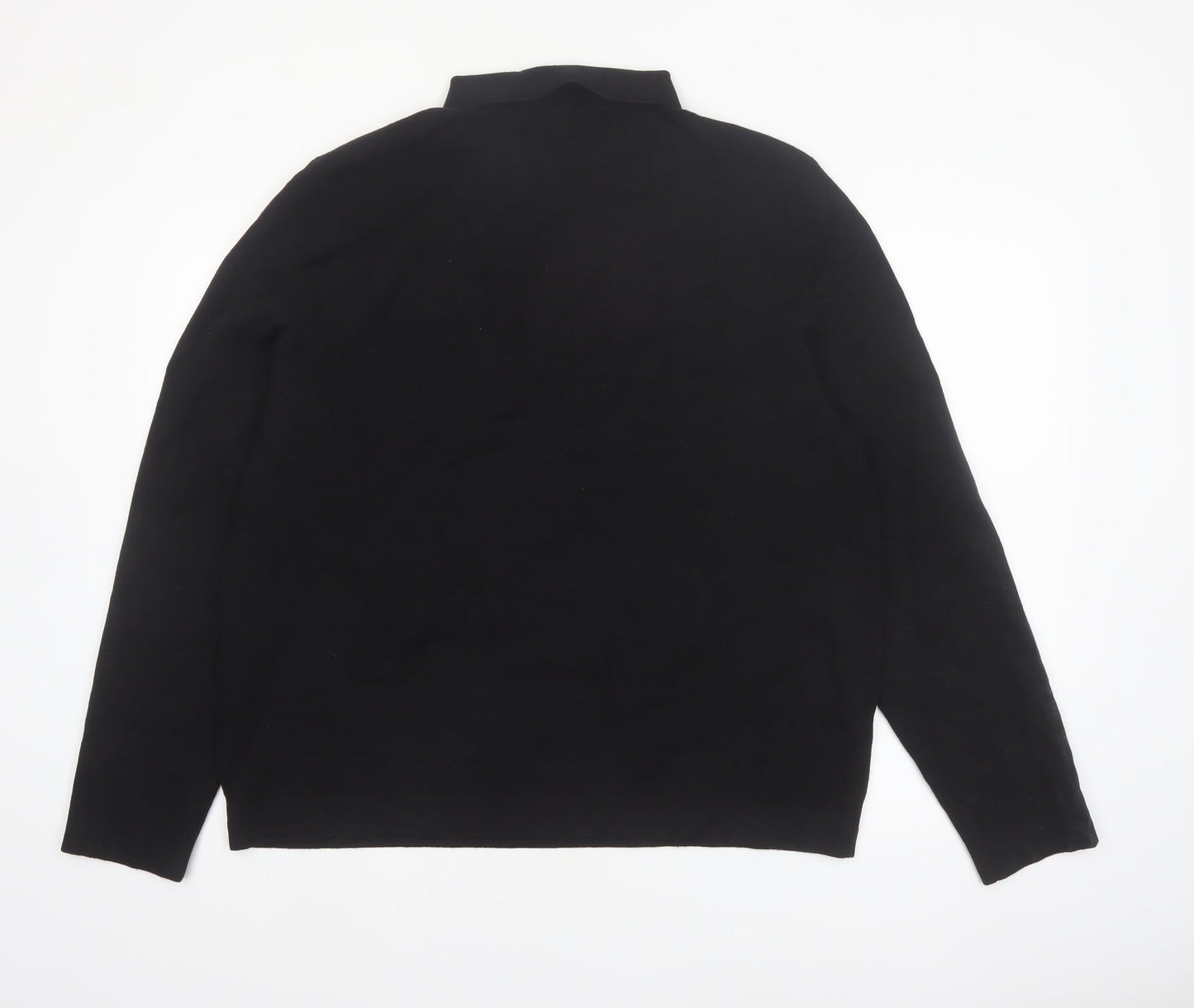 Marks and Spencer Autograph Men’s 2XL Black Henley Jumper