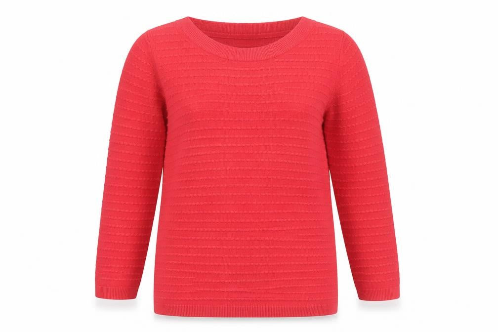 Marks & Spencer Women Pink Size 12 Crew Neck 3/4 Sleeve Jumper