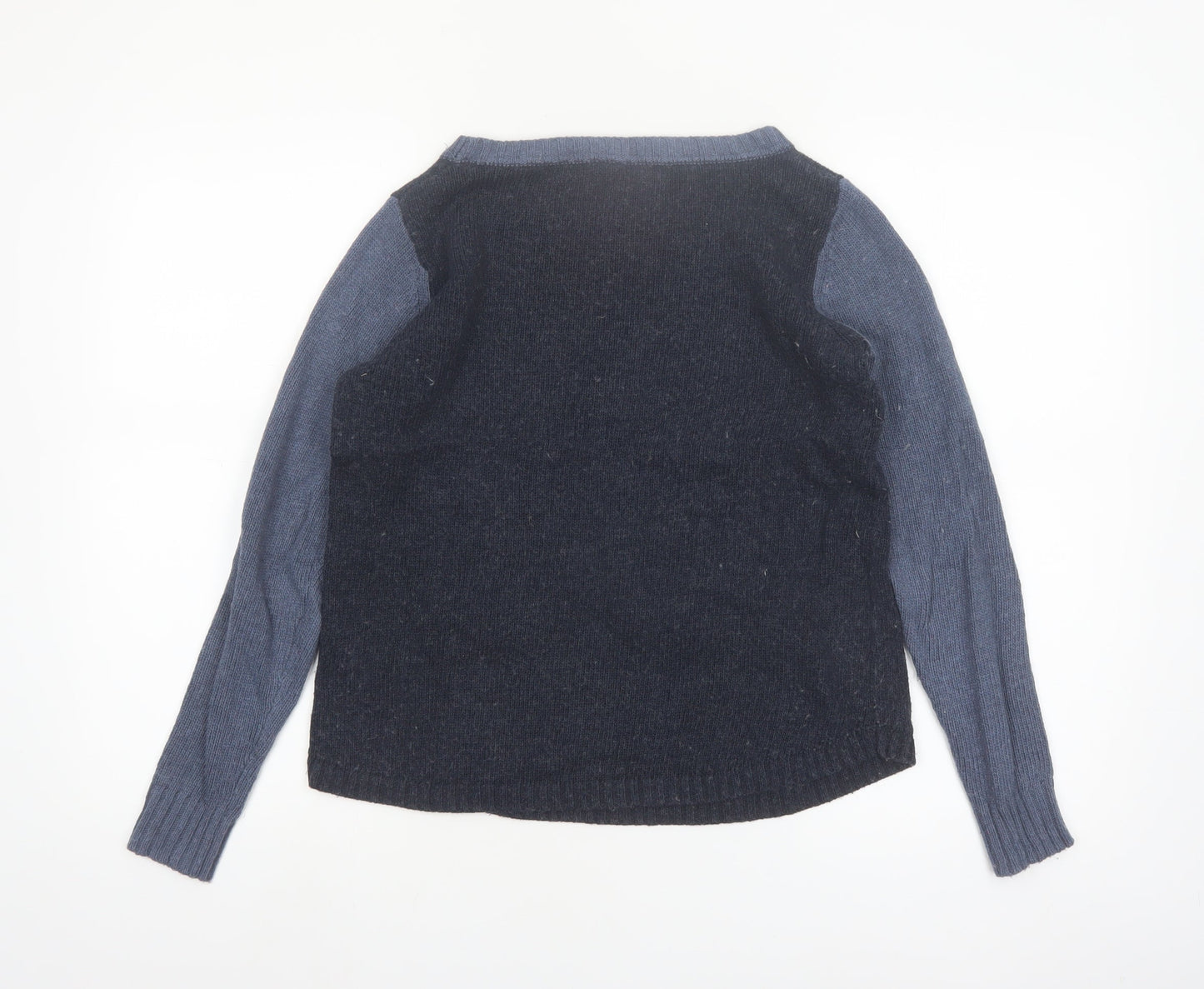 White Stuff Women's Navy Penguin Wool Blend Jumper Size M Winter Casual