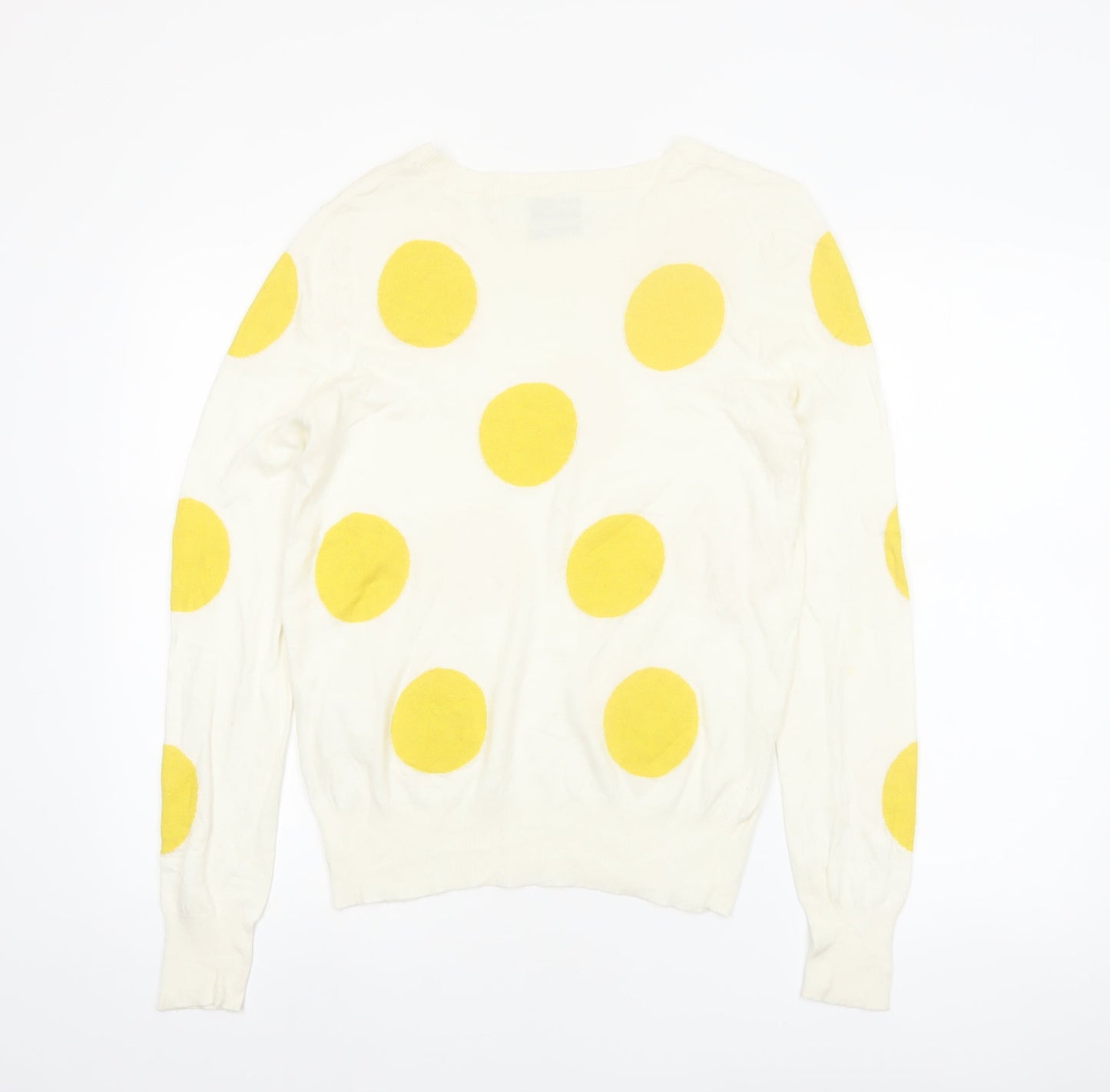 Essentiel Antwerp Women's Ivory Yellow Polka Dot Jumper M