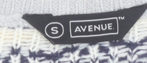 Avenue Men's Grey Fox & Robin Christmas Knit Jumper Small