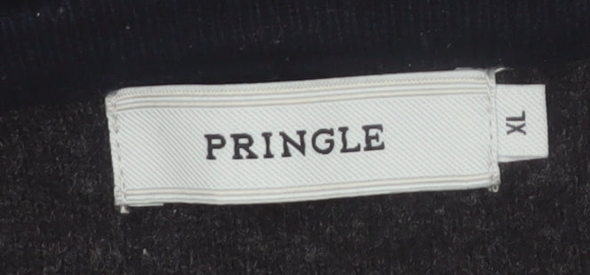 Pringle Men's Multicoloured Argyle Wool Crew Neck Jumper XL