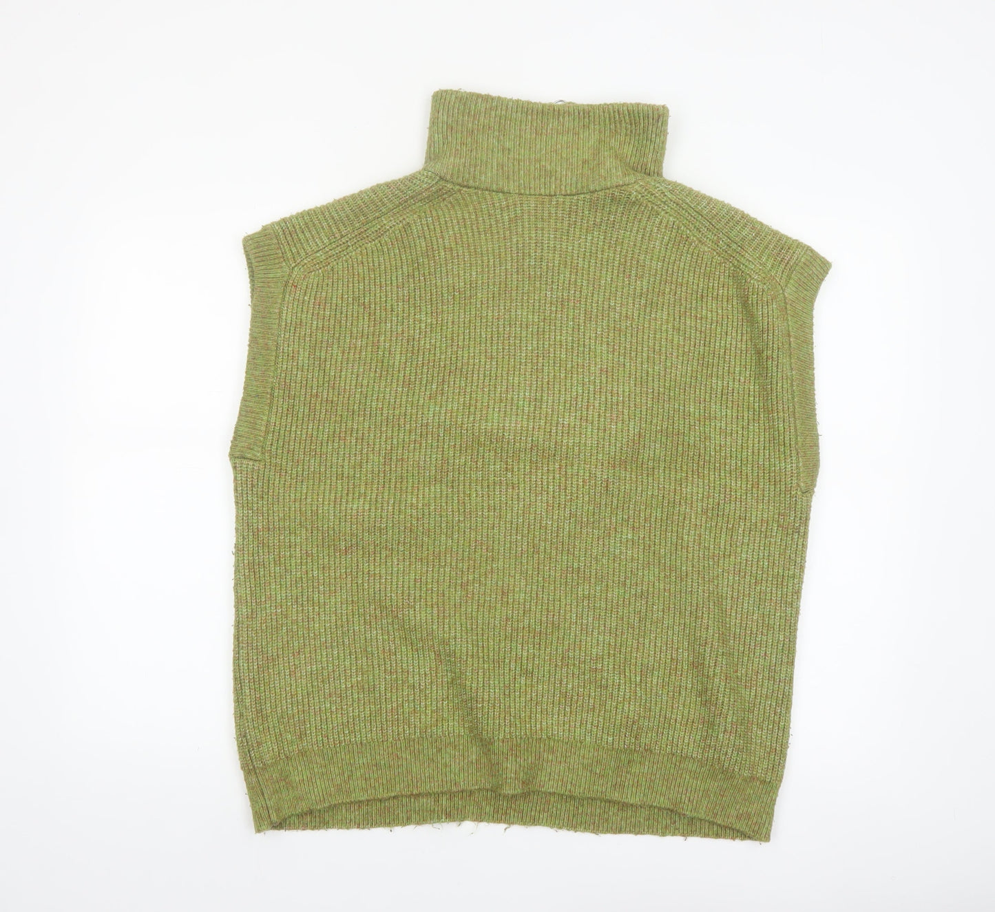 Marks and Spencer Women’s Green Knit Half Zip Sleeveless Jumper Vest M
