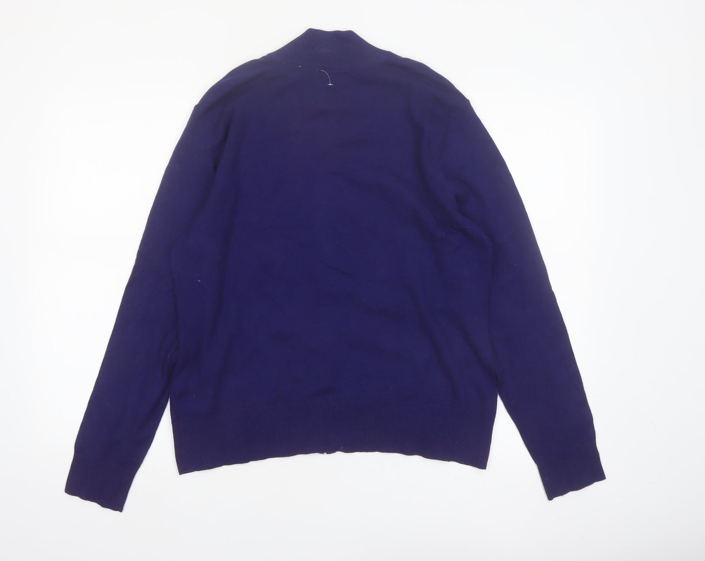 E.P. Pro Women's Blue Floral Full Zip Jumper Size L