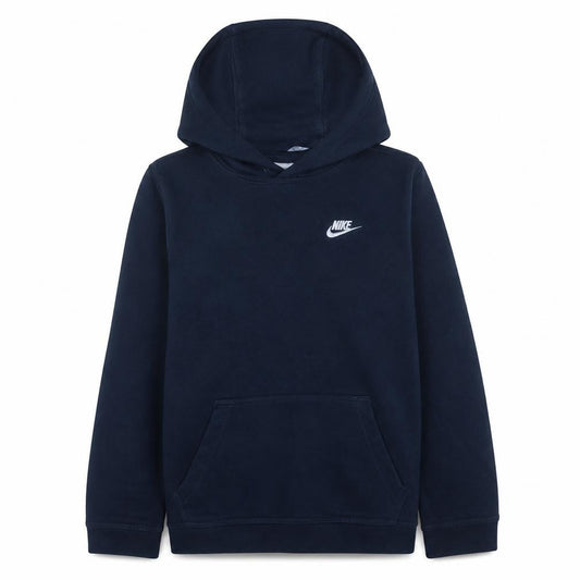 Nike Boys Blue Fleece Pullover Hoodie XL 158-170cm Logo Hooded Sweatshirt