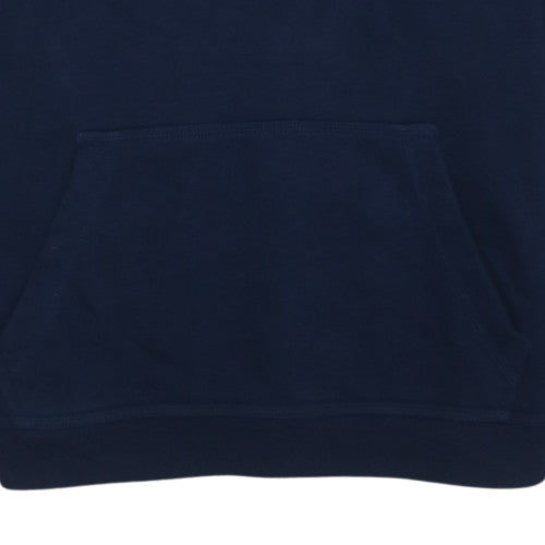 Nike Boys Blue Fleece Pullover Hoodie XL 158-170cm Logo Hooded Sweatshirt
