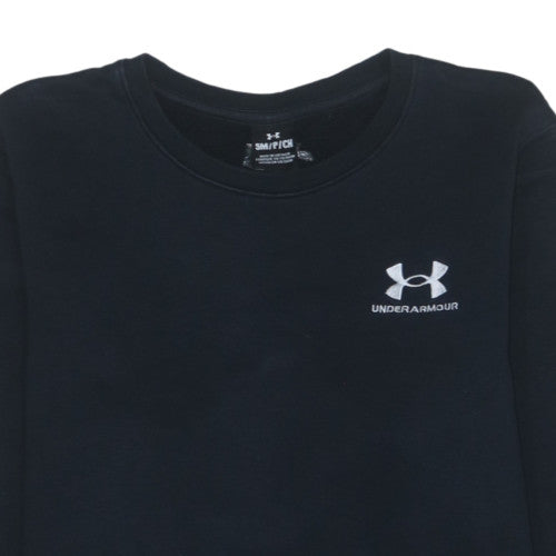 Under Armour Womens Black Small Crew Neck Pullover Sweatshirt