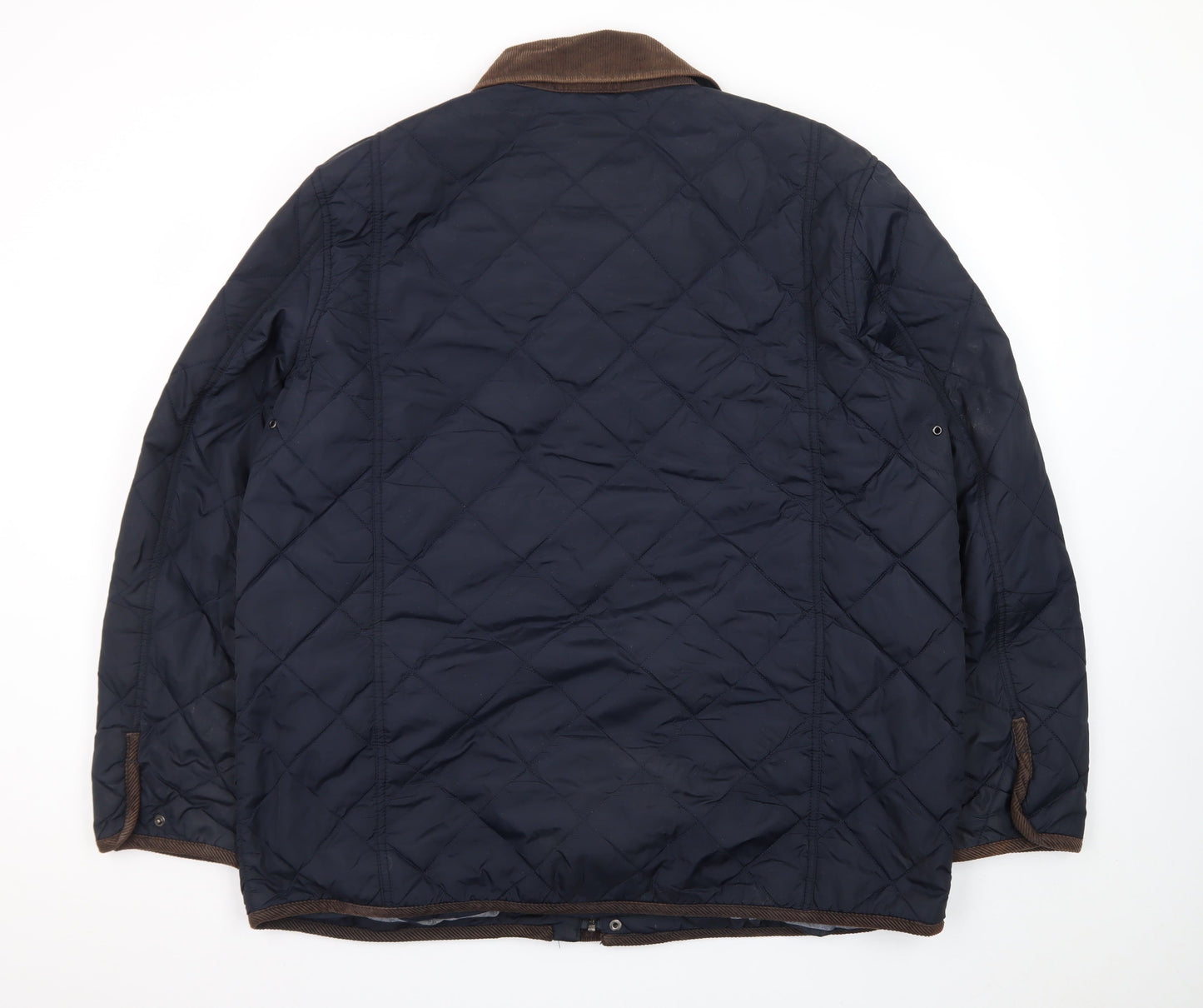 Austin Reed Men’s Blue Quilted Mid-Length Jacket 2XL Nylon