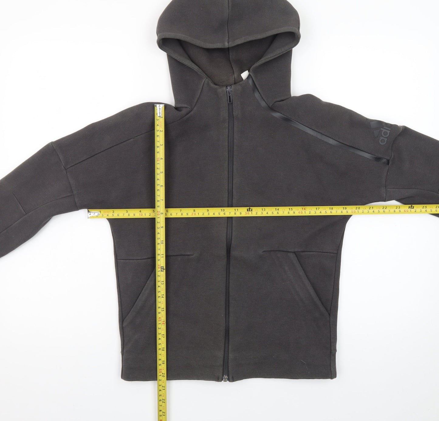 Adidas Boys Black Full Zip Fleece Hoodie 11-12 Years