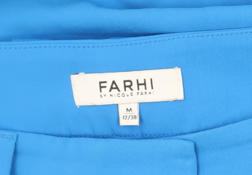 Farhi by Nicole Farhi Women's Blue Size 12 Straight Trousers