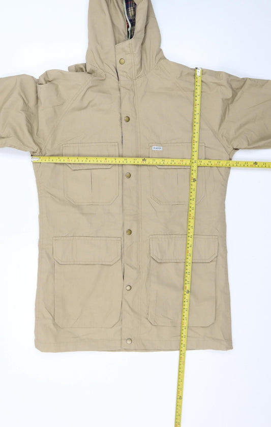 Glacier Men's Beige Hooded Parka Jacket Size M Outdoor Lined