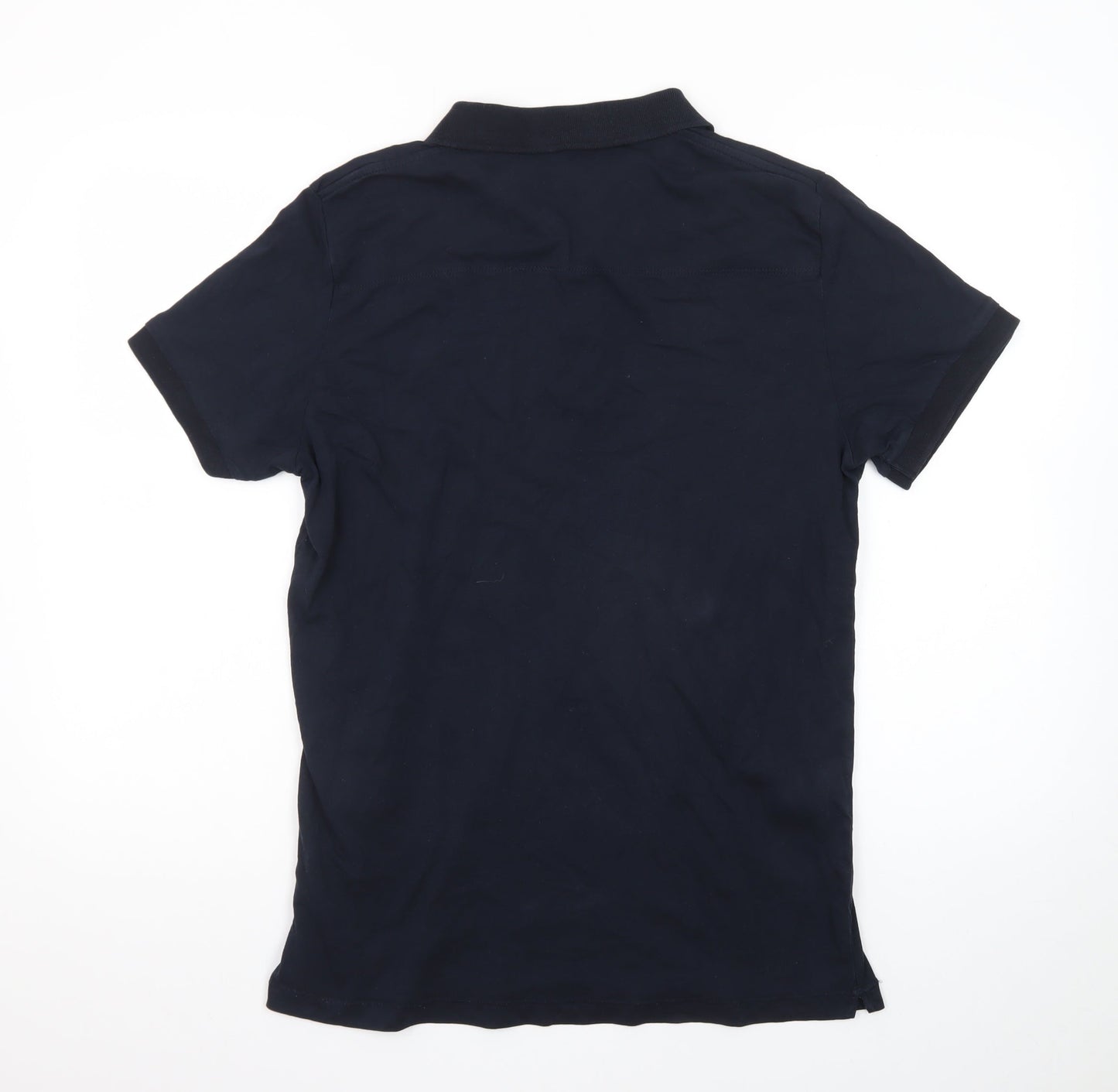 French Connection Men's Blue Cotton Polo Shirt Size L