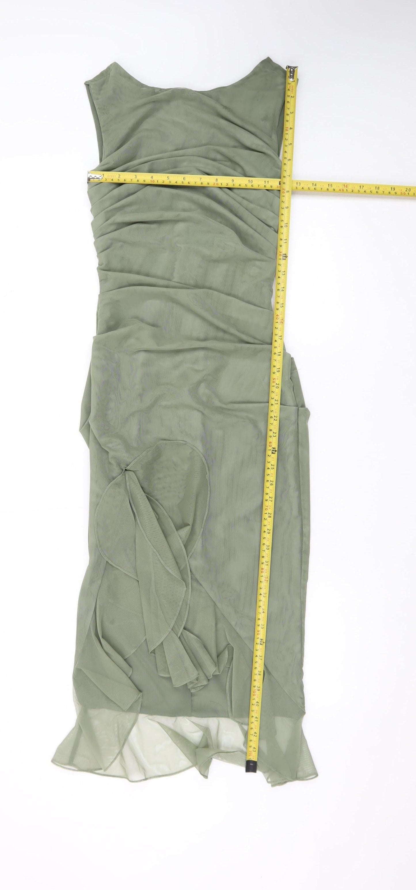 Mistress Rocks Womens Green Sleeveless Bodycon Midi Dress XS