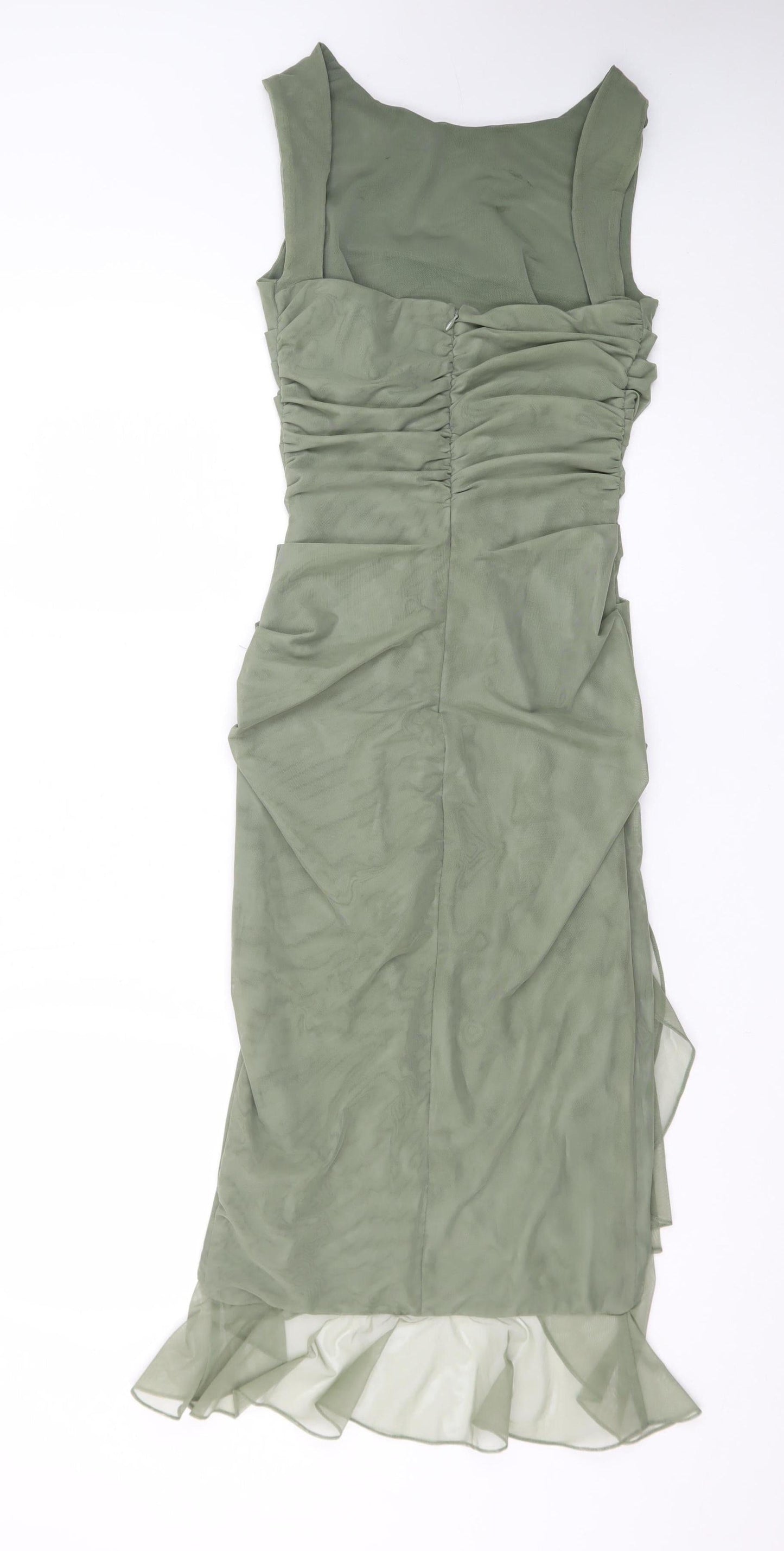 Mistress Rocks Womens Green Sleeveless Bodycon Midi Dress XS
