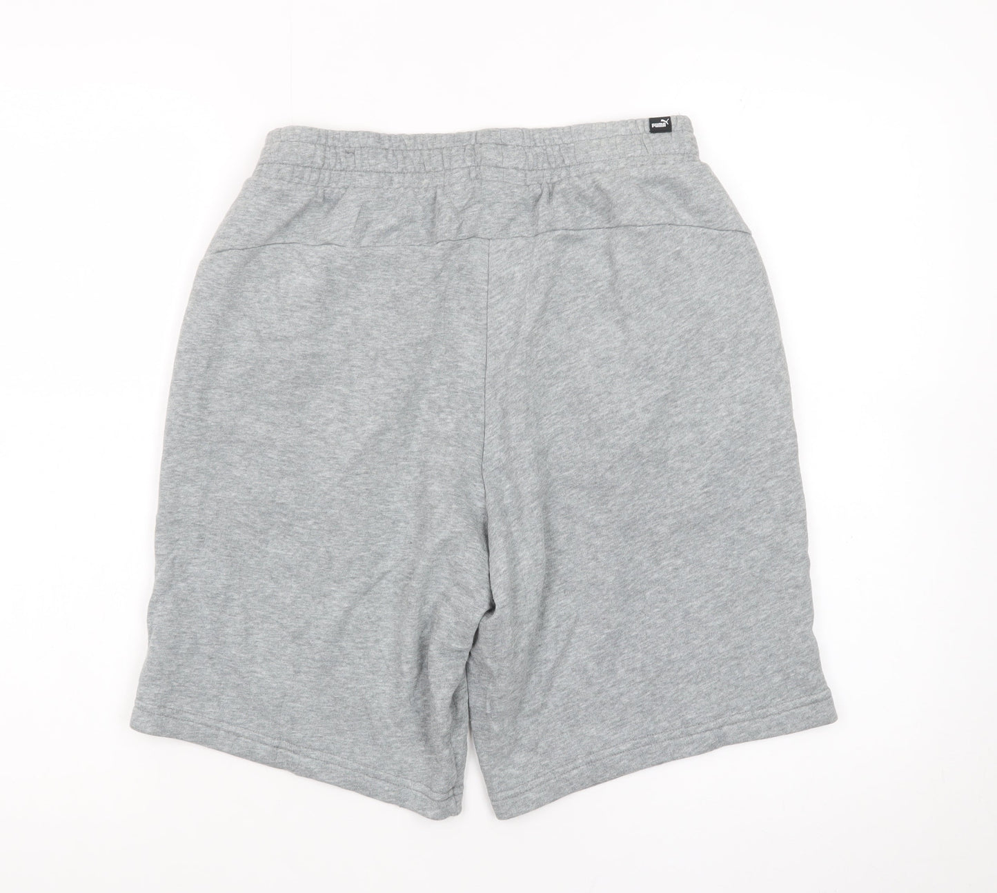 Puma Men's Grey Sweat Shorts Medium Elastic Waist Casual