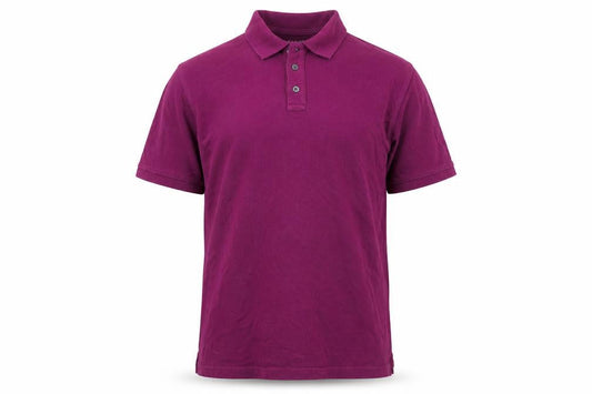 AW85 Men’s Purple Regular Fit Cotton Short Sleeve Polo Shirt XL