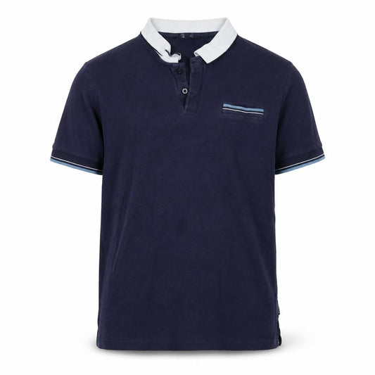 Ben Sherman Men's Blue Cotton Short Sleeve Polo Shirt L