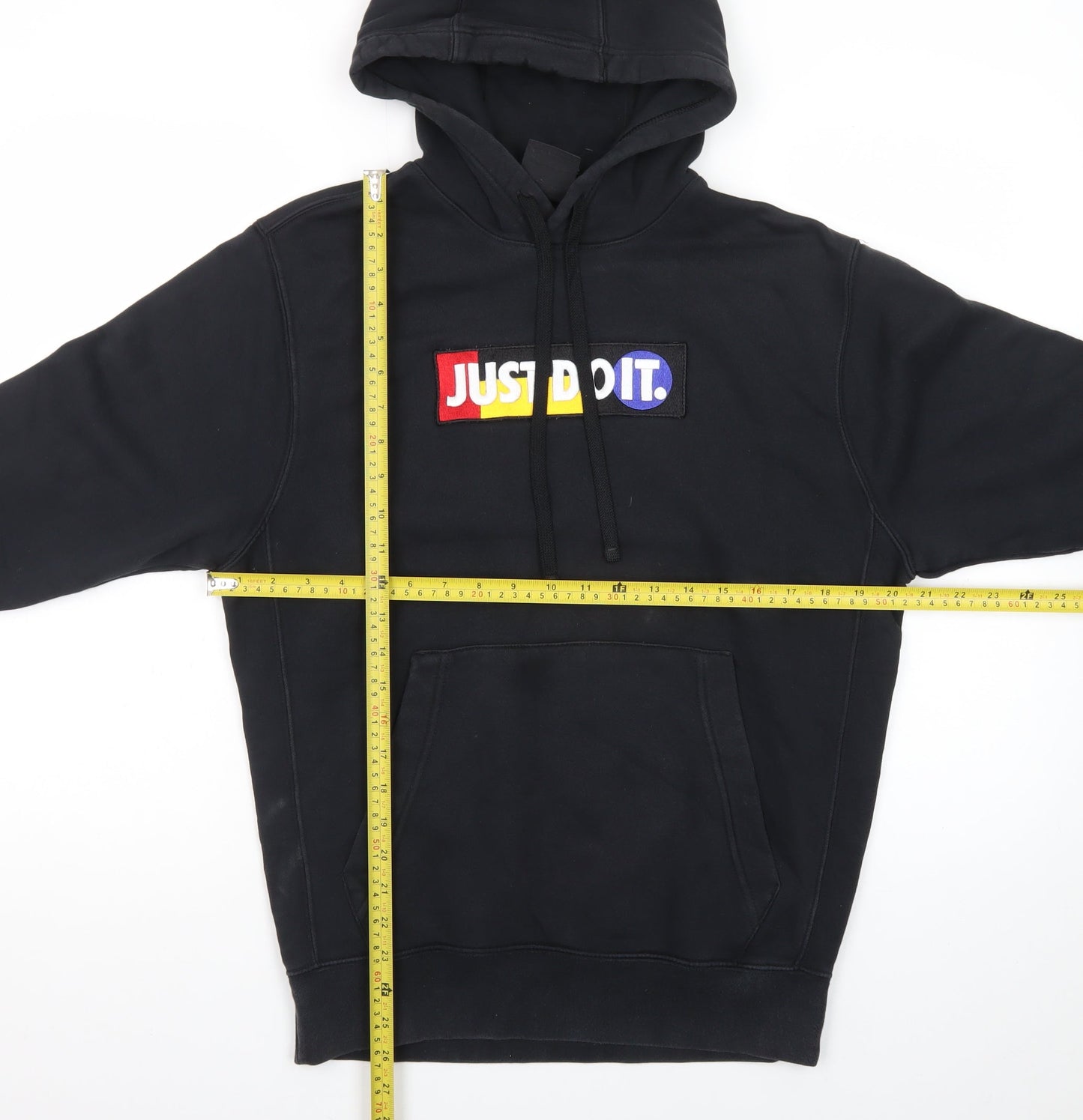 Nike Men's Black S Pullover Hoodie Just Do It Logo Fleece