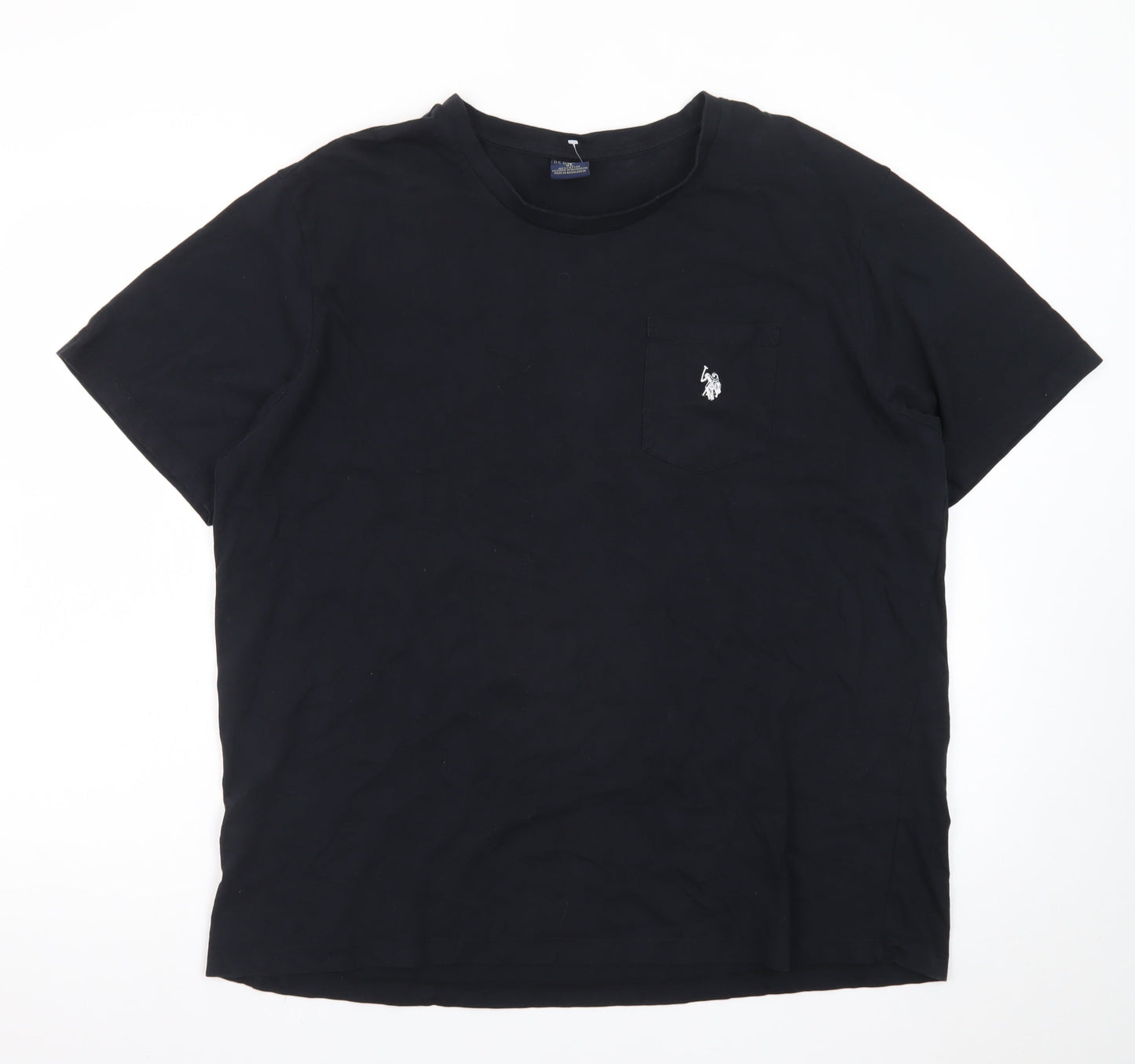 U.S. Polo Assn. Men's Black XL Cotton Crew Neck Short Sleeve T-Shirt