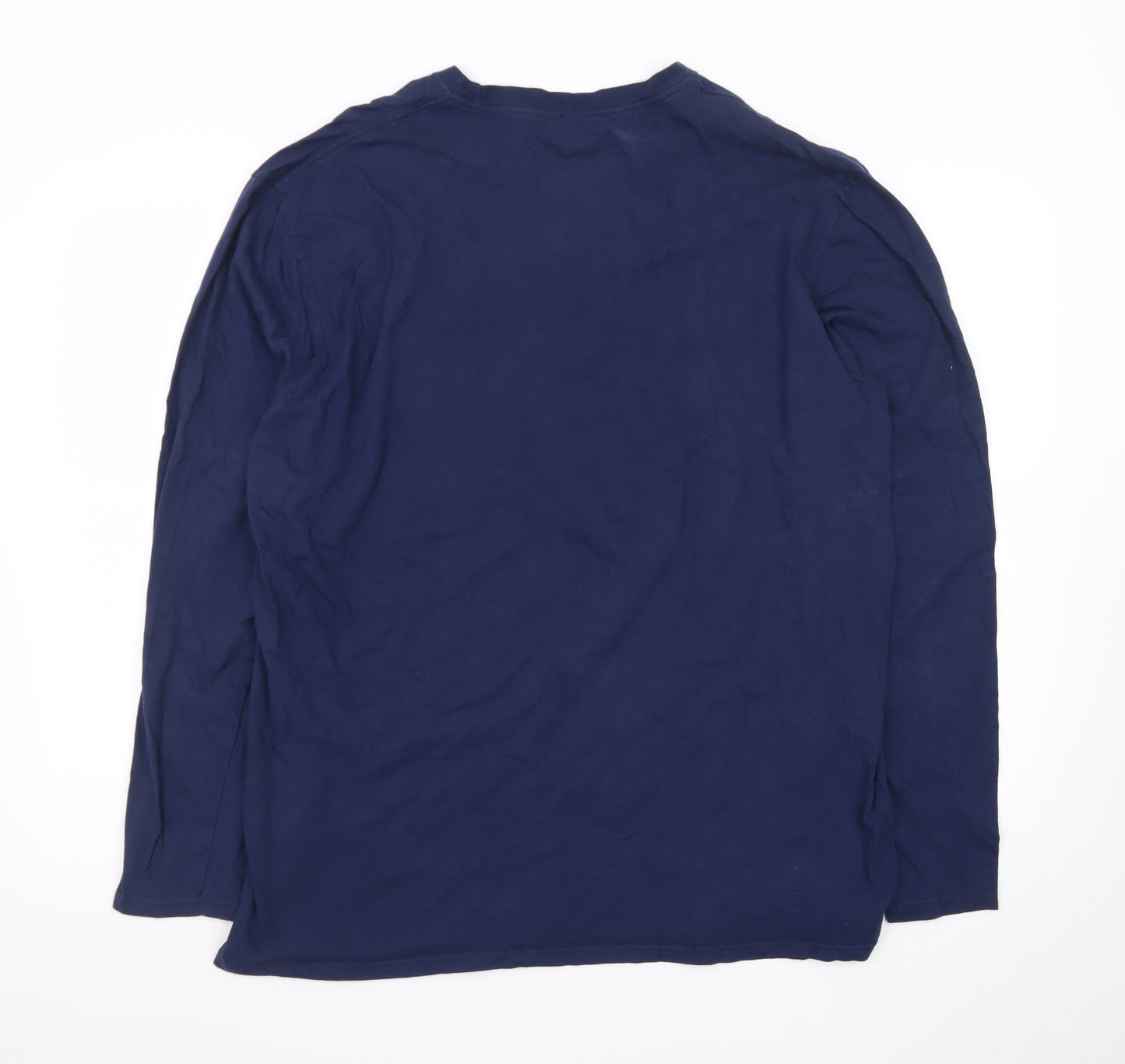 NFL Team Apparel Men's Blue XL Long Sleeve Patriots Football T-Shirt