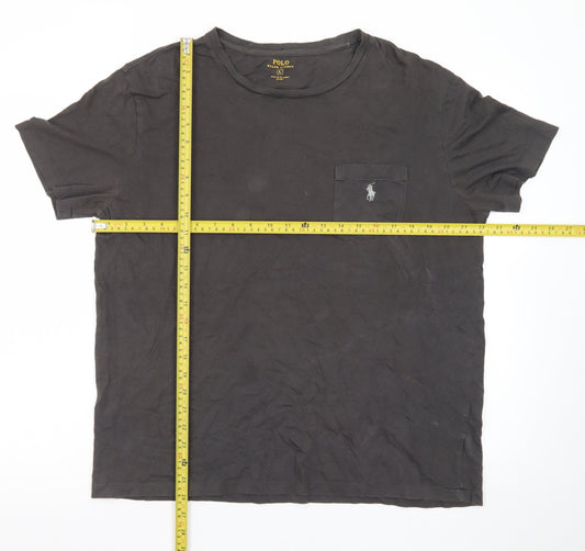 Polo Ralph Lauren Men's Black Cotton Crew Neck Short Sleeve T-Shirt L