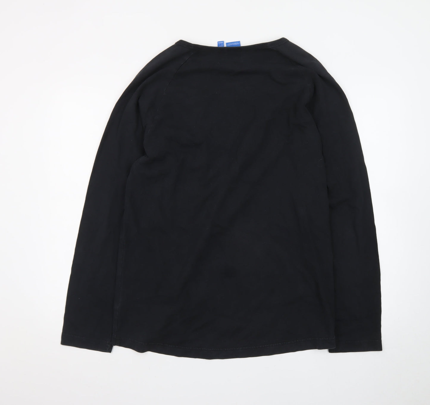 Adidas Men's Black Long Sleeve Crew Neck Graphic T-Shirt Size L