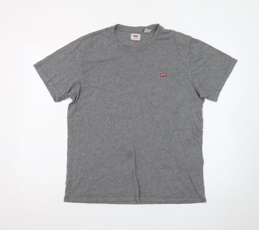Levi's Men's Grey Crew Neck Short Sleeve Classic Cotton T-Shirt M