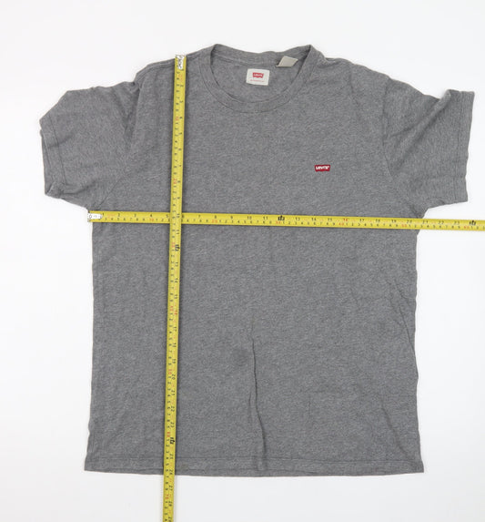 Levi's Men's Grey Crew Neck Short Sleeve Classic Cotton T-Shirt M