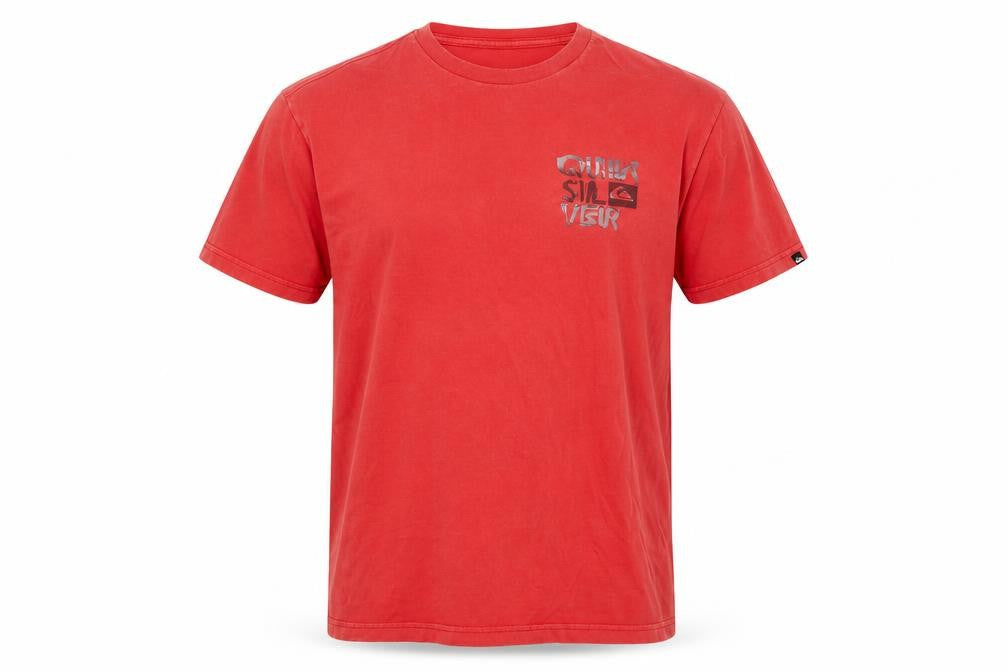 Quiksilver Men's Red Graphic Print Cotton Crew Neck T-Shirt M