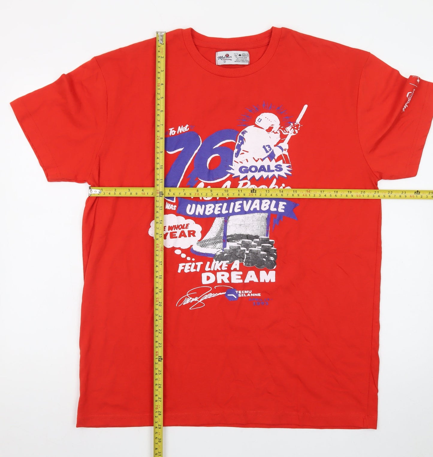 Molson Canadian Men's Red Graphic Sports T-Shirt Size L