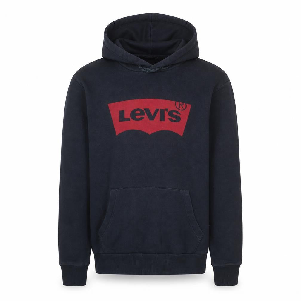 Levi's Men's Blue Pullover Hoodie M Logo Graphic Fleece Sweatshirt