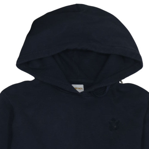 Diesel Men's Blue Pullover Hoodie XL Cotton Fleece