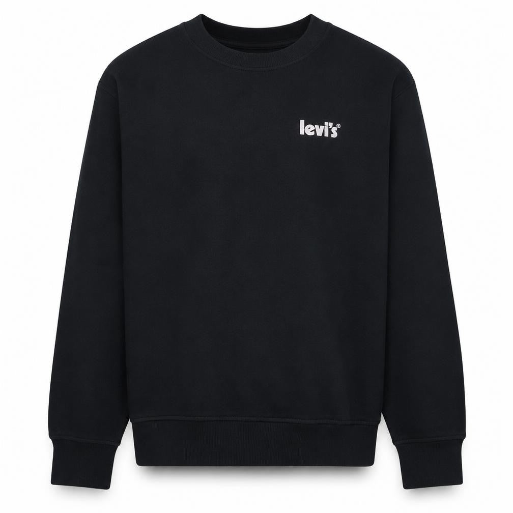 Levi's Men's Black XS Crew Neck Pullover Logo Sweatshirt