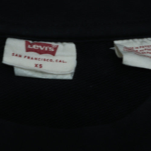 Levi's Men's Black XS Crew Neck Pullover Logo Sweatshirt