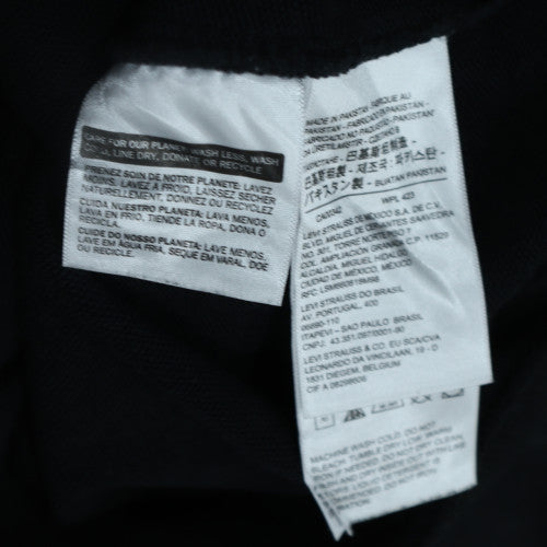 Levi's Men's Black XS Crew Neck Pullover Logo Sweatshirt