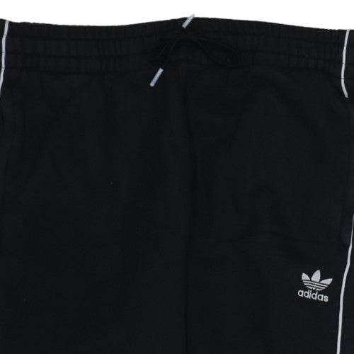 Adidas Mens Black XL Track Pants Joggers Straight Leg Activewear