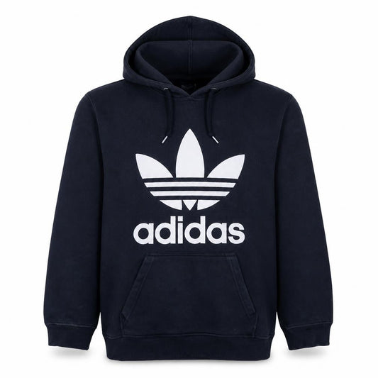 Adidas Men's Blue Pullover Hoodie Medium Regular Fit Sports Fleece