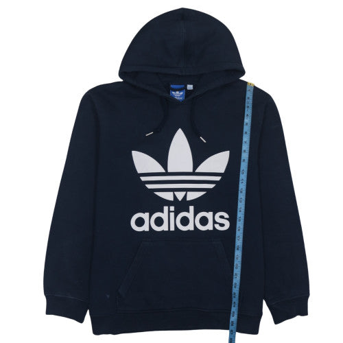 Adidas Men's Blue Pullover Hoodie Medium Regular Fit Sports Fleece