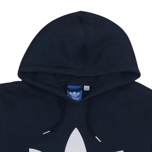 Adidas Men's Blue Pullover Hoodie Medium Regular Fit Sports Fleece
