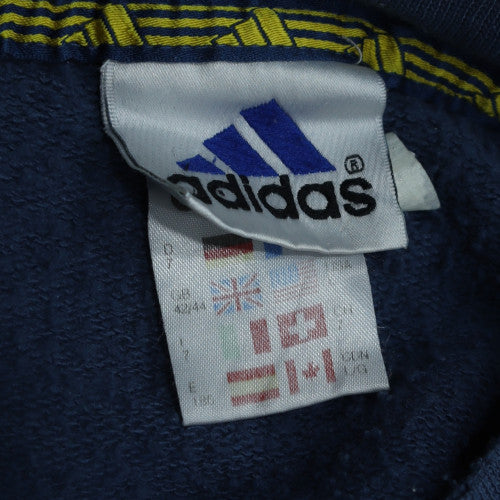 Adidas Mens Blue Large Crew Neck Pullover Sweatshirt