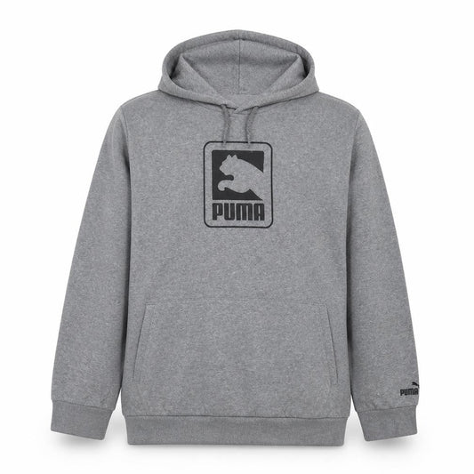 Puma Mens Grey XXL Pullover Hoodie Fleece Logo Sportswear