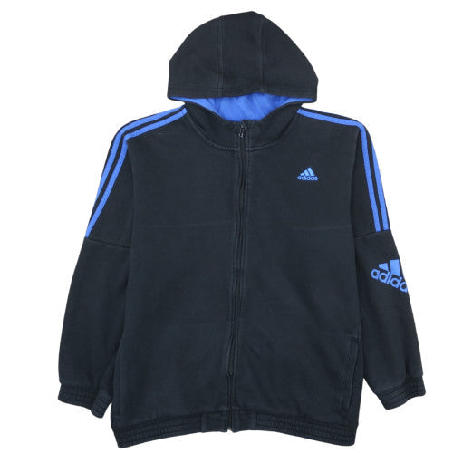 Adidas Mens Black 2XL Full Zip Fleece Hoodie Sportswear