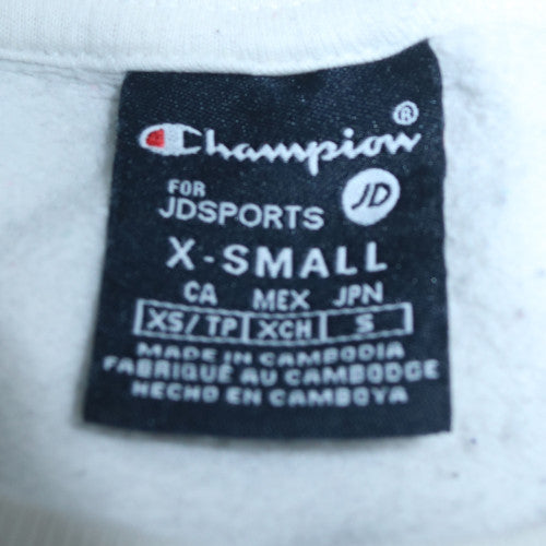 Champion Men's White XS Pullover Sweatshirt Crew Neck Logo Sports Style
