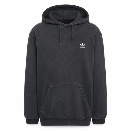 adidas Mens Black Pullover Hoodie L Regular Fit Fleece Sportswear