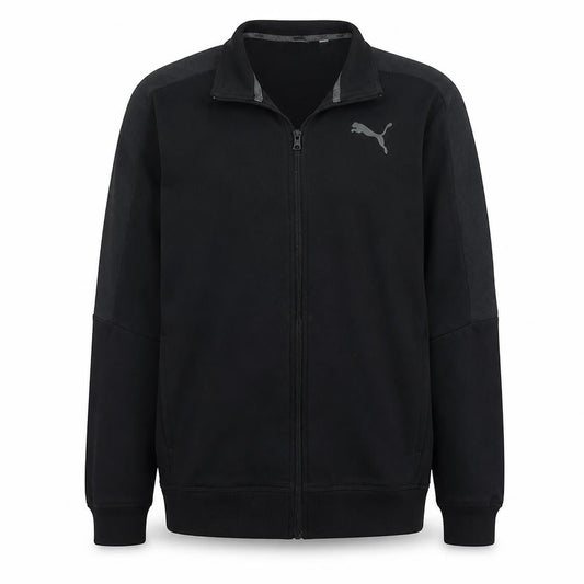 Puma Men's Black Full Zip Sweatshirt L Classic Athletic Style