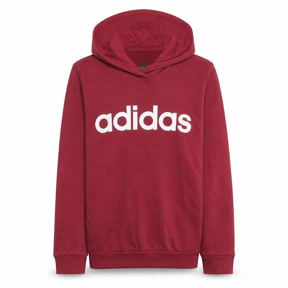 Adidas Men's Red Pullover Hoodie L Regular Fit Logo Sweatshirt